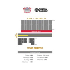 NHRA Seating/Pricing Map